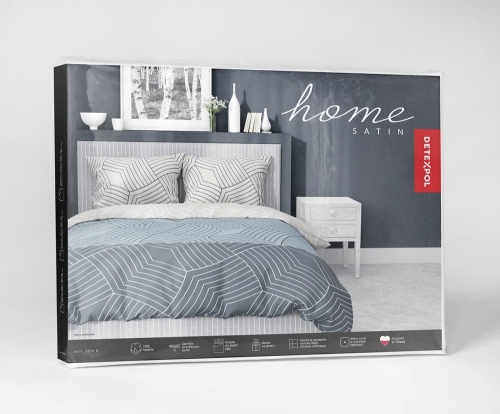 Pościel satyna bawełniana Home Satin 160x200 w odcieniach niebieskiego