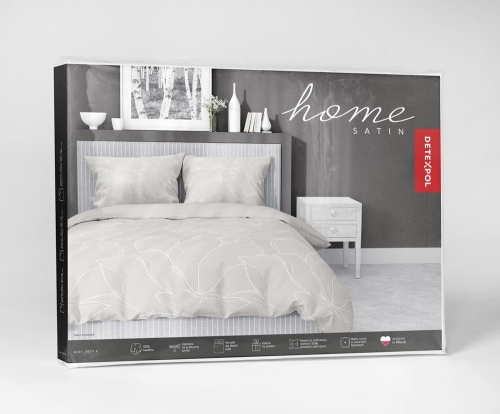 Pościel satyna bawełniana beżowa Home Satin 160x200 we wzór kwiatowy