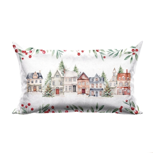 Poszewka dekoracyjna świąteczna 30x50 Zimowe miasteczko