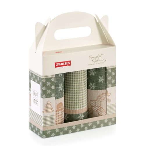 Komplet świątecznych ściereczek kuchennych 50x70 Ciastek