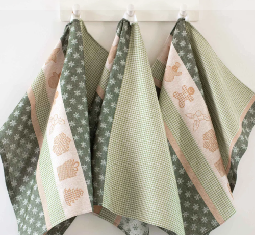 Komplet świątecznych ściereczek kuchennych 50x70 Ciastek