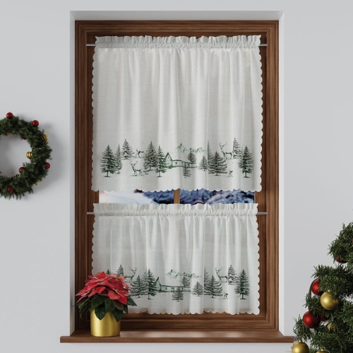 Zazdrostka świąteczna gotowa 40x100 Zimowy Krajobraz