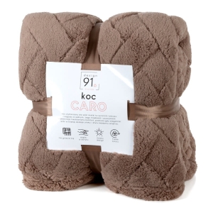 Koc Caro 170x210 ciemno beżowy