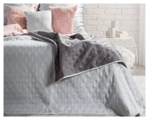 Narzuta 170x210 stalowo srebrna Vicky