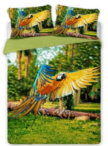 Pościel bawełna 100% 160x200 z papugą