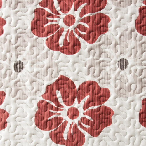 Narzuta 220x240 w bordowe kwiaty