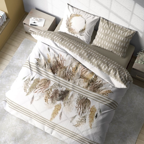 Pościel bawełna satynowa Boho 160x200 w pióra