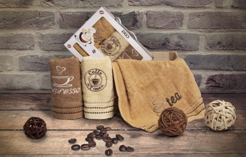 Zestaw kuchennych ręczników 30x50 Coffee