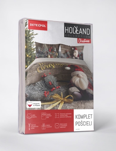 Komplet pościeli świątecznej Holland 160x200 Świąteczny Skrzat
