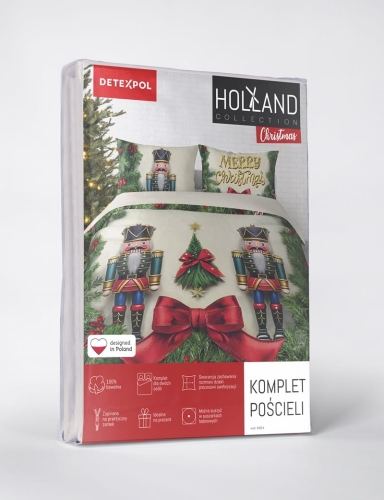 Komplet pościeli świątecznej Holland 160x200 Dziadki do Orzechów