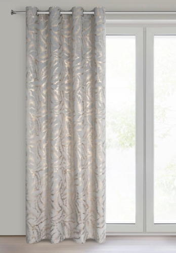 Zasłona Milena 140x250 srebrno szampańska przelotki