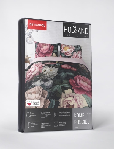 Pościel bawełniana Holland 220x200 Piwonie