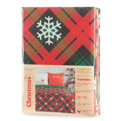 Pościel świąteczna bawełniana 220x200 Karmen