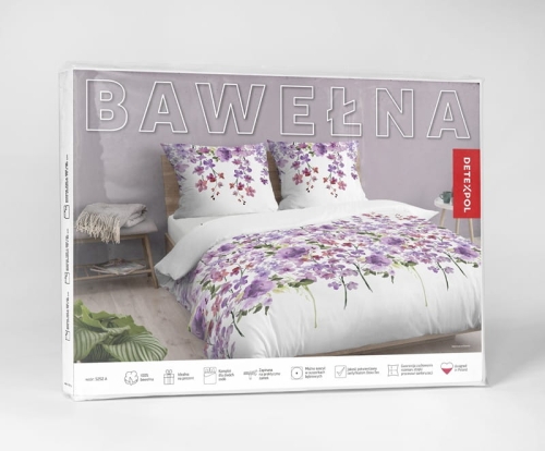 Pościel bawełniana 100% 160x200 w kolorowe polne kwiaty 