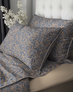 Pościel z perkalu 220x200 liście Lame Percale