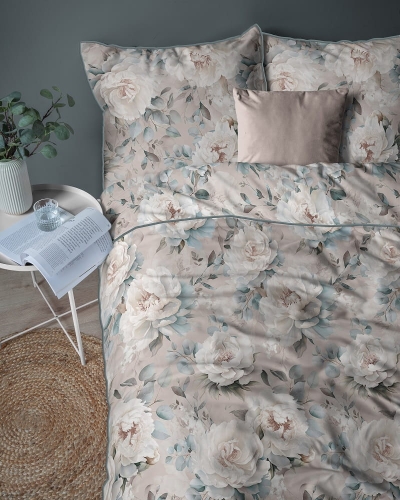 Pościel z perkalu 160x200 piwonie Lame Percale