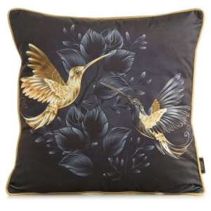 Poszewka dekoracyjna Velvet Z Lamówką 45x45  Kolibry