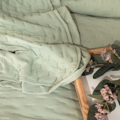 Narzuta Savona 200x220 Zielona z Falbanką