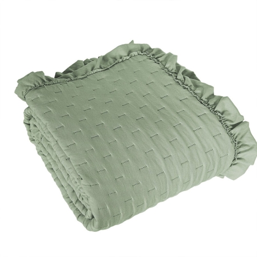 Narzuta Savona 200x220 Zielona z Falbanką