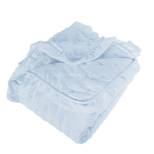 Narzuta Werona 220x240 Błękitna Baby Blue z Falbanką