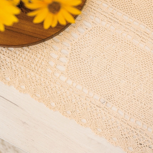 Bieżnik ażurowy beżowy 40x140 Iness 