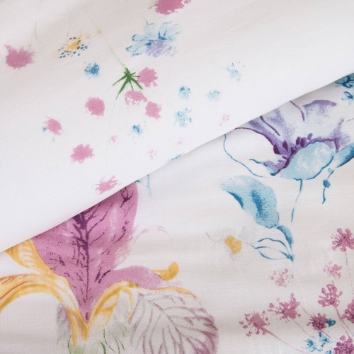 Pościel bawełniana Kolorowe Kwiaty 180x200 Cottonlove