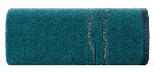 Ręcznik bawełniany ciemno turkusowy 70x140 Karin