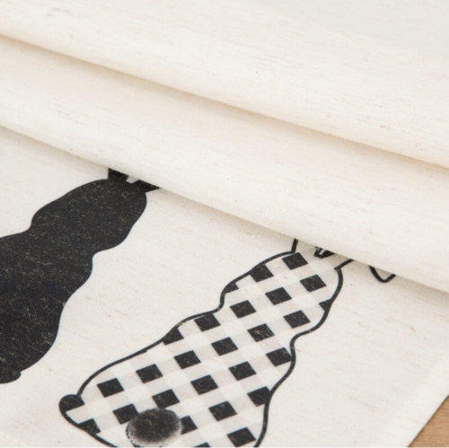 Serweta wielkanocna 85x85 Czarno Białe Zajączki