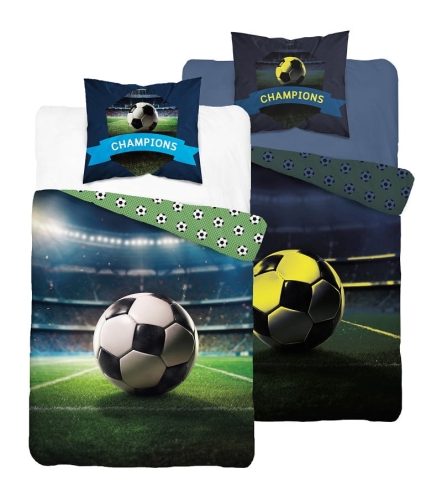 Pościel bawełniana dziecięca świecąca 140x200 Stadion