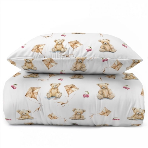 Pościel bawełniana dziecięca 160x200 Xoxo Misie i Latawce