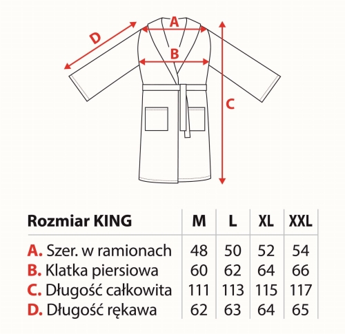 Szlafrok Męski granatowy Rozmiar XXL