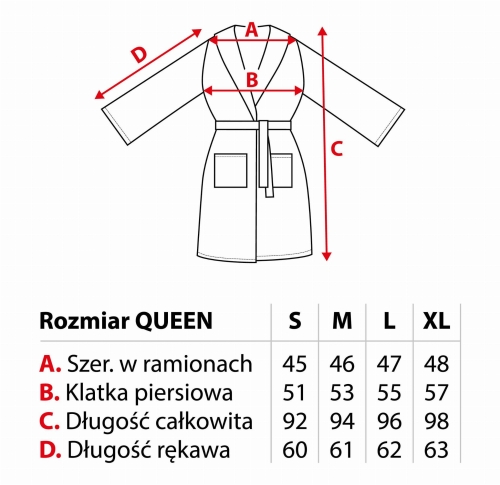Szlafrok Damski różowy Rozmiar M