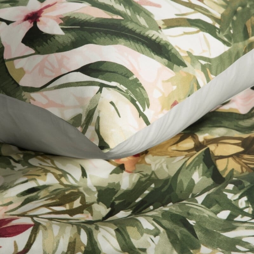 Komplet pościeli z bawełny satynowej Spring 160x200 tropikalny wzór