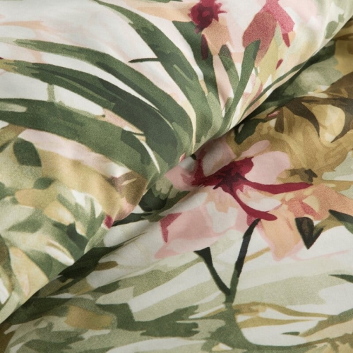 Komplet pościeli z bawełny satynowej Spring 160x200 tropikalny wzór