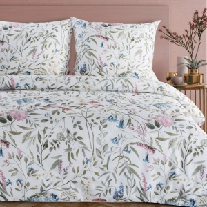 Komplet pościeli z bawełny satynowej Spring 220x200 wzór kwiatowy