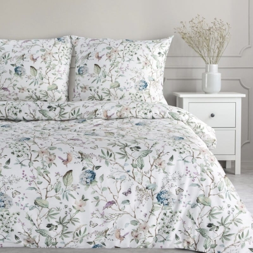 Komplet pościeli z bawełny satynowej Spring 160x200 Koliberki