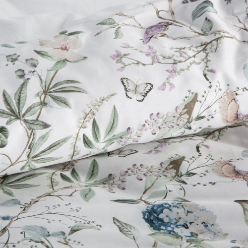 Komplet pościeli z bawełny satynowej Spring 160x200 Koliberki