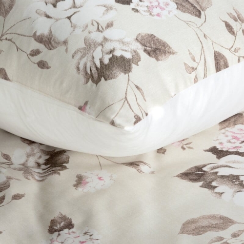 Komplet pościeli z bawełny satynowej Spring 160x200 romantyczny wzór kwiatowy w pastelowych kolorach