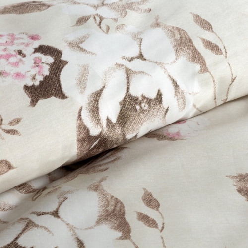 Komplet pościeli z bawełny satynowej Spring 140x200 romantyczny wzór kwiatowy w pastelowych kolorach