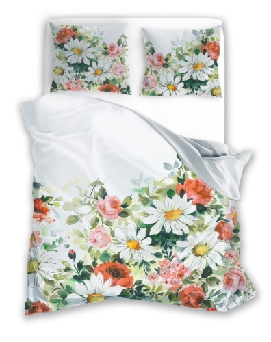 Pościel satyna bawełniana Nobile 160x200 margerytki