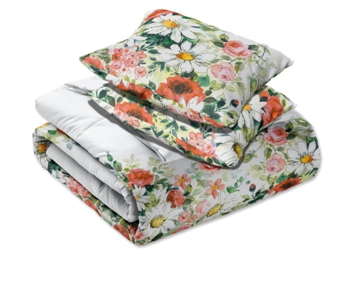 Pościel satyna bawełniana Nobile 160x200 margerytki