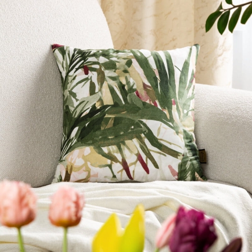 Poszewka z bawełny satynowej Spring 40x40 w tropikalny wzór
