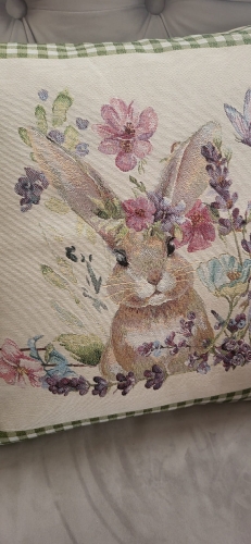 Poszewka gobelinowa wielkanocna 45x45 Zajączek