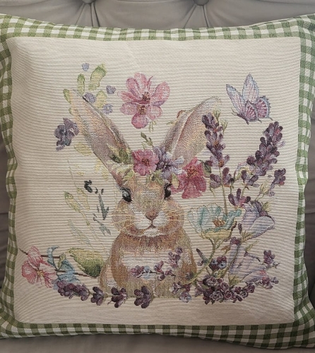 Poszewka gobelinowa wielkanocna 45x45 Zajączek