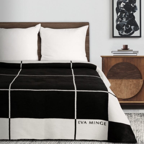 Koc Minge 220x240 Biało Czarny