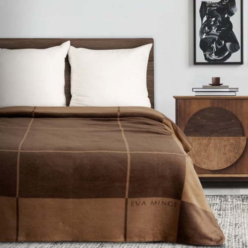 Koc Minge 220x240 Karmelowo Brązowy