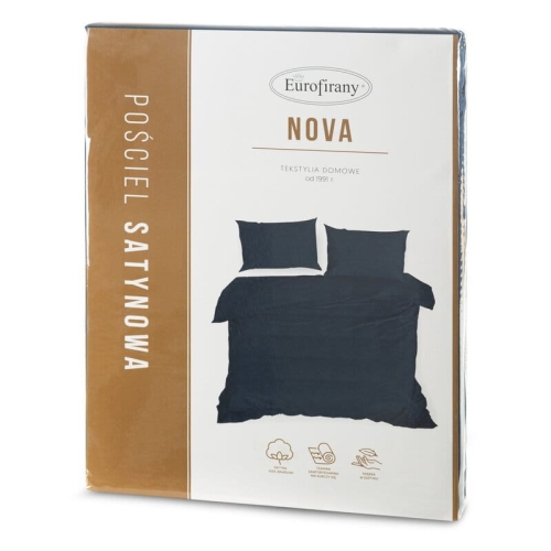 Ekskluzywna pościel 160x200 w kolorze ciemnogranatowym 