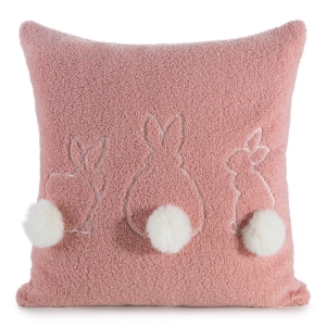 Poszewka wielkanocna pudrowa 45x45 Trzy Króliczki
