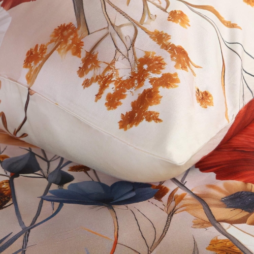 Pościel z bawełny satynowej w intensywny kwiatowy wzór 180x200 Satynlove