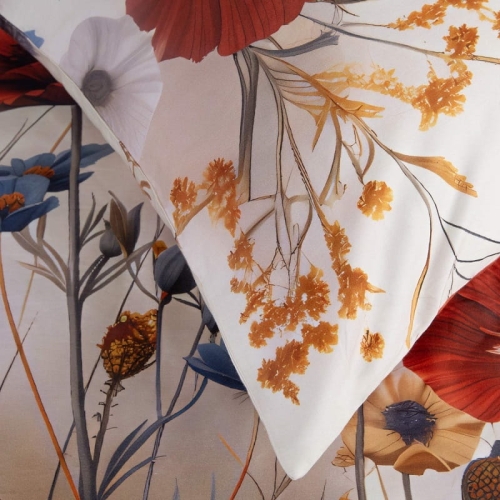 Pościel z bawełny satynowej w intensywny kwiatowy wzór 220x200 Satynlove